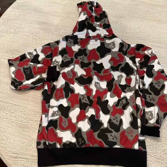 Ripndip red grey camo hoodie cat camouflage size l - Picture 2 of 3